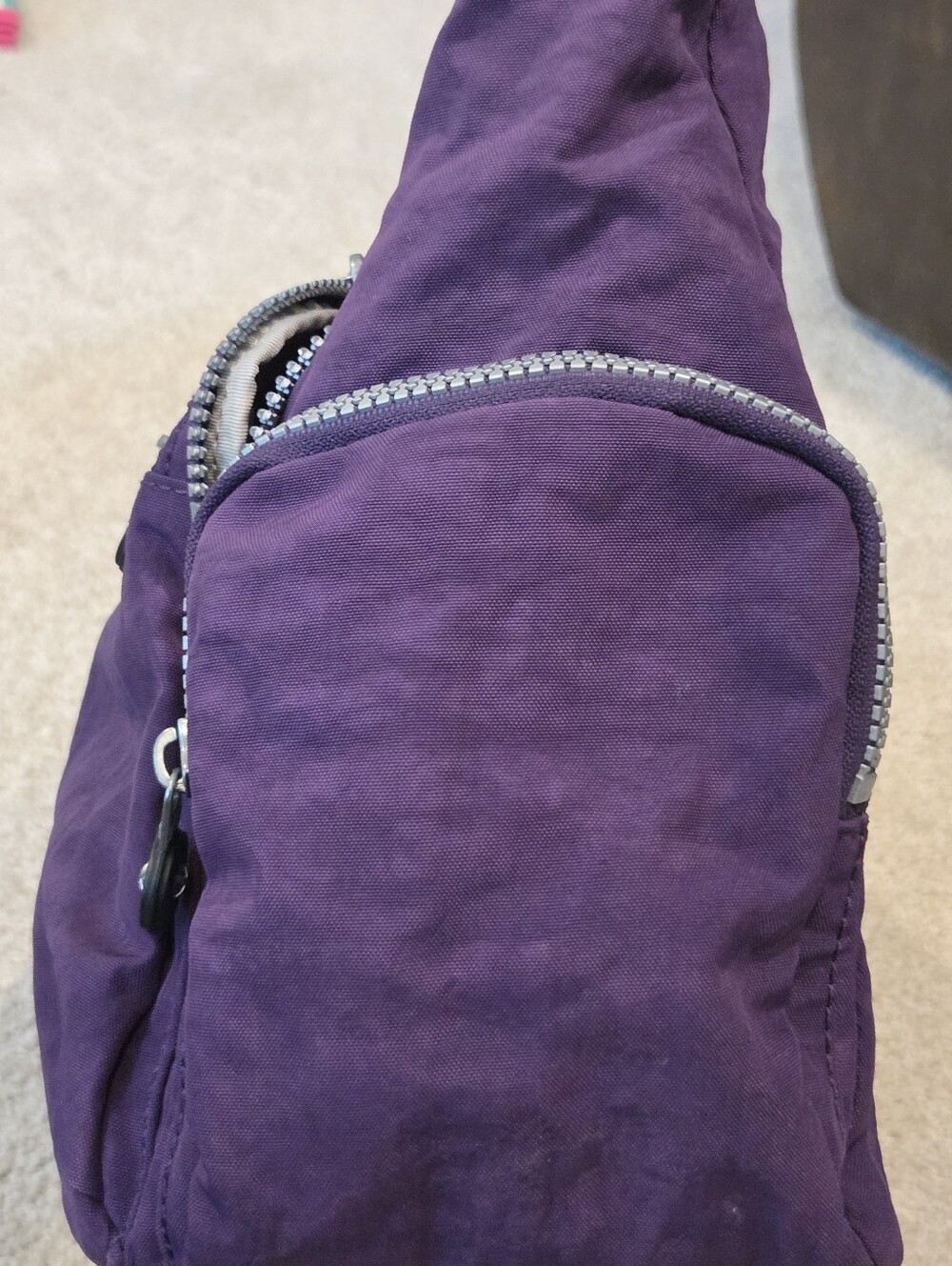 Kipling Deep Purple Gabbie Crossbody Bag with Monkey Charm - Picture 13 of 16